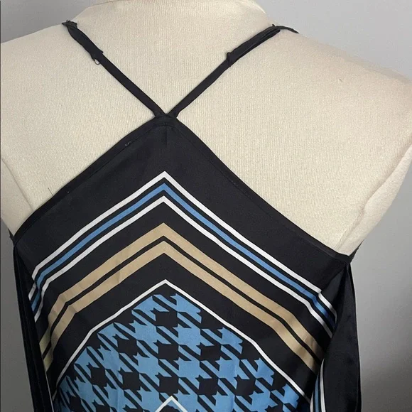 Michael Kors Scarf Printed Midi Summer Dress in blue tones size S/M - Picture 8 of 13